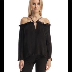 Walter Baker Fritz pleated off shoulder Top